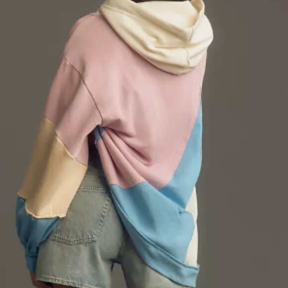Anthropologie Pilcro Patchwork Hooded Sweatshirt - Picture 3 of 5